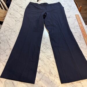Talbots Signature Boot Navy Blue Dress Pants Women Size 10 Flare Leg Office